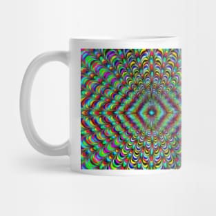 Frilly Watercolor Rainbow Fractal Mug